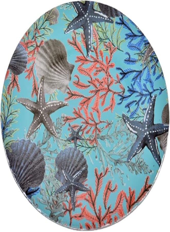 Rosa High Quality Glass Plate, 21cm - Coastal