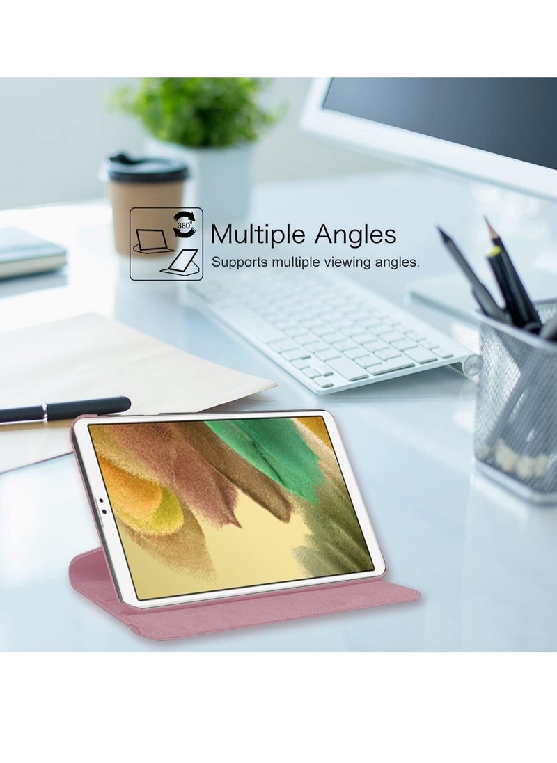 Galaxy Tab A7 Lite Case, Samsung Tab A7 Lite Case, 360° Rotating Multi-Angle Stand, PU Leather Flip Folio Case
