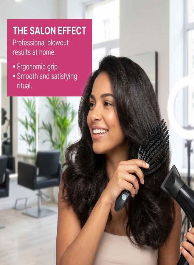 JENORIS Knot Brush for Wet & Dry Use - Detangling Brush for All Types, Anti-Static Vent Brush for Curly, Thick & Long Styles, Salon Quality, Black - Image 3