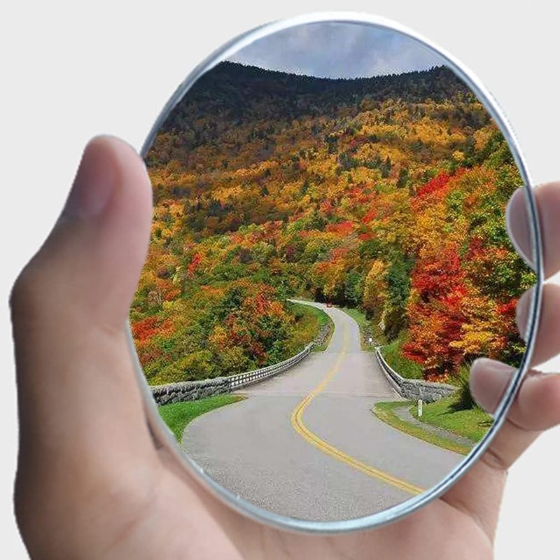 ESreake yusheng 2PCS Non-adjustable Large Stick-on Convex Blind Spot Mirror,3.75" HD Glass Big Round Convex Rear View Mirror,Strong Adhesive Mirror for Car, Van, SUV and Trucks (3-3/4"(95mm), Frameless) Assorted color options - Image 1