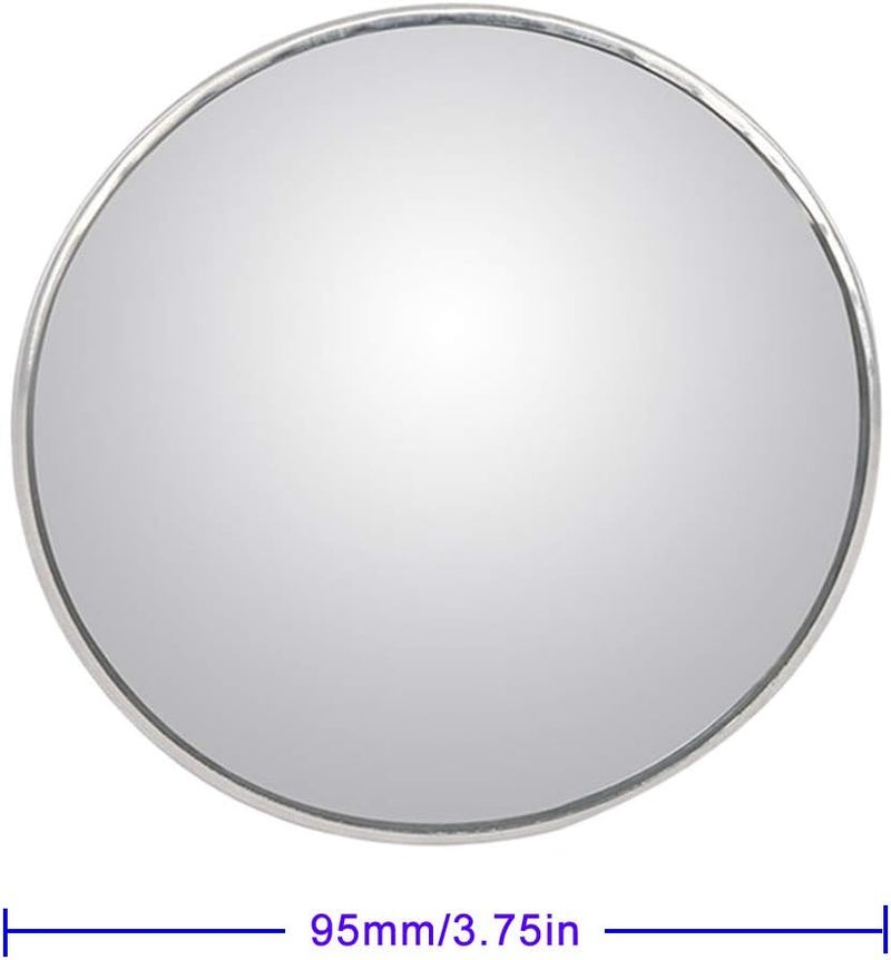 ESreake yusheng 2PCS Non-adjustable Large Stick-on Convex Blind Spot Mirror,3.75" HD Glass Big Round Convex Rear View Mirror,Strong Adhesive Mirror for Car, Van, SUV and Trucks (3-3/4"(95mm), Frameless) Assorted color options - Image 3