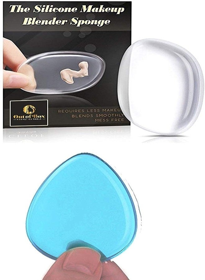 Out Of Box Professional Clear Silicone Translucent Anti-Sponge Makeup Applicator Blender for Contouring BB CC Cream (2 Pieces) - Image 1