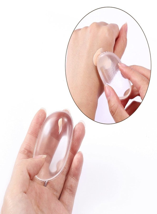 Out Of Box Professional Clear Silicone Translucent Anti-Sponge Makeup Applicator Blender for Contouring BB CC Cream (2 Pieces) - Image 3