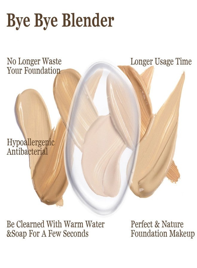 Out Of Box Professional Clear Silicone Translucent Anti-Sponge Makeup Applicator Blender for Contouring BB CC Cream (2 Pieces) - Image 4