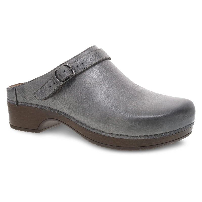 Dansko Womens Berry Pewter Metallic Distressed Mule 859 M US