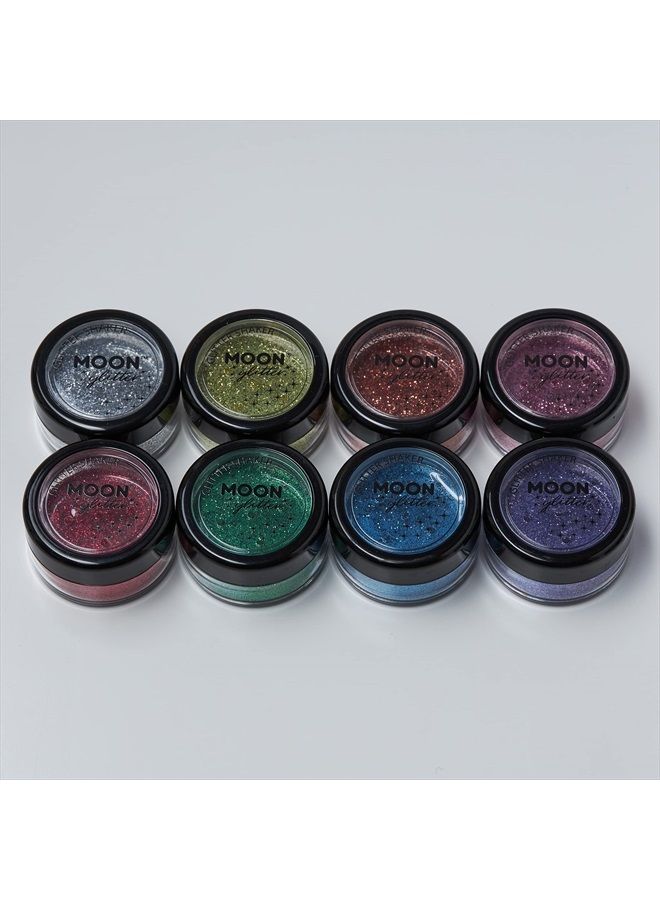 Moon Glitter هزازات اللمعان الرفيع من مون غليتر - 100% لمعان تجميلي للوجه والجسم والأظافر والشعر والشفتين - 0.17 أونصة - أزرق - Image 3