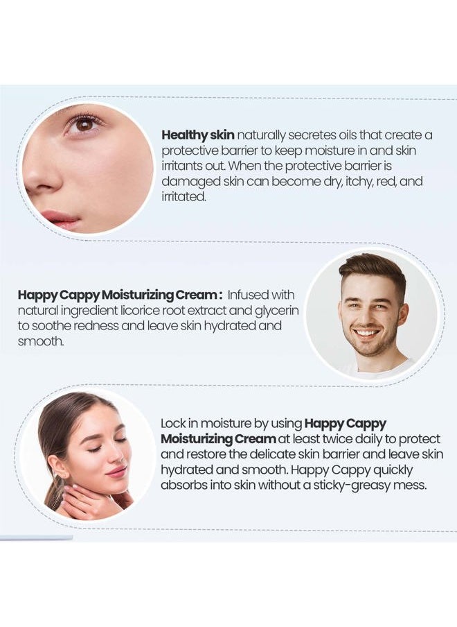 Happy Cappy - Dr. Eddie's Moisturizing Cream - Baby Eczema Cream, Eczema Lotion for Kids, Pediatrician-Formulated, Gentle, Paraben Free, Hypoallergenic, Soothes Dry Skin - 6 Fl Oz (Pack of 2) - Image 1