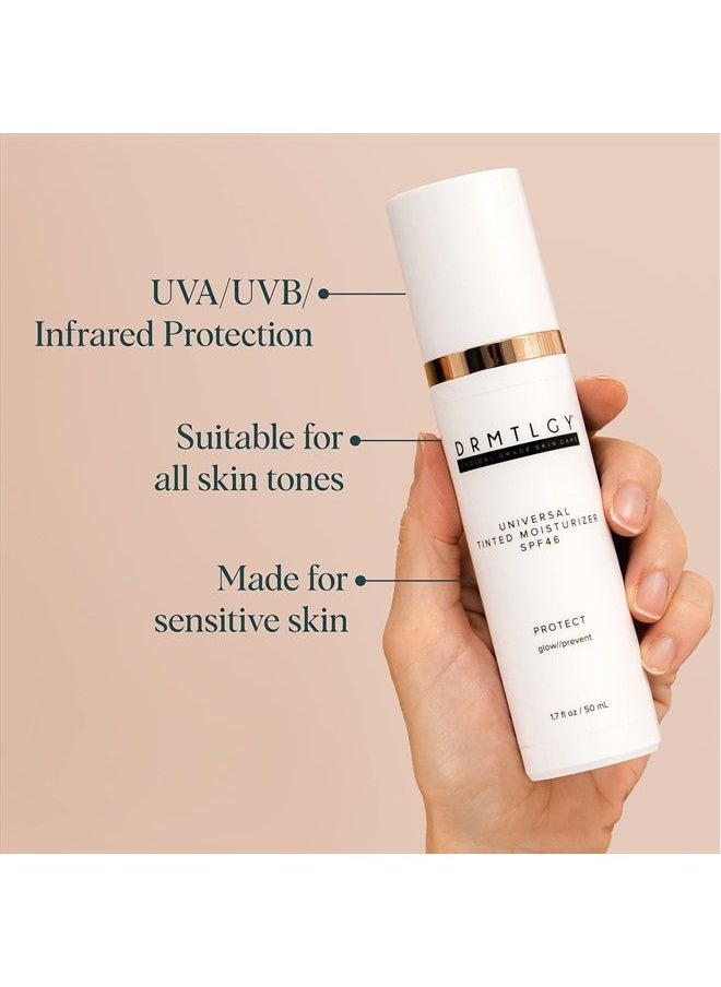 DRMTLGY Tinted Moisturizer with SPF 46. Universal Tint. All-In-One Face Sunscreen and Foundation with Broad Spectrum Protection Against UVA and UVB Rays. 1.7 oz  - Image 2