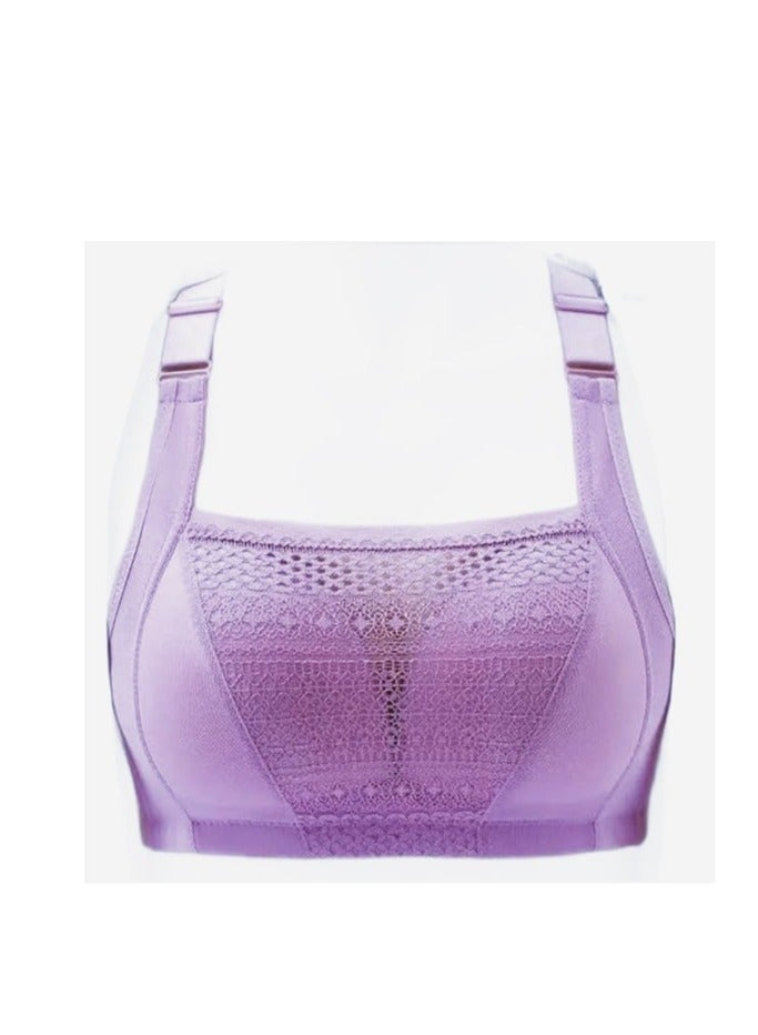 Imported wire-free bra made of luxurious lace. Wide sides for support and lifting - helps highlight the shape and size for a fuller, more attractive appearance.  - Image 1
