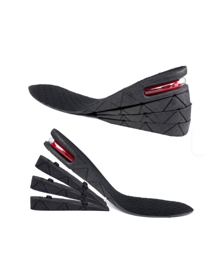 4 Layers Height Increasing Shoe Insoles - Includes 3cm 5cm or 6.5cm Boost Inserts - Invisible Height Increase Insole for Men & Women - Hidden Trainer Hight Increaser Pair - Image 1