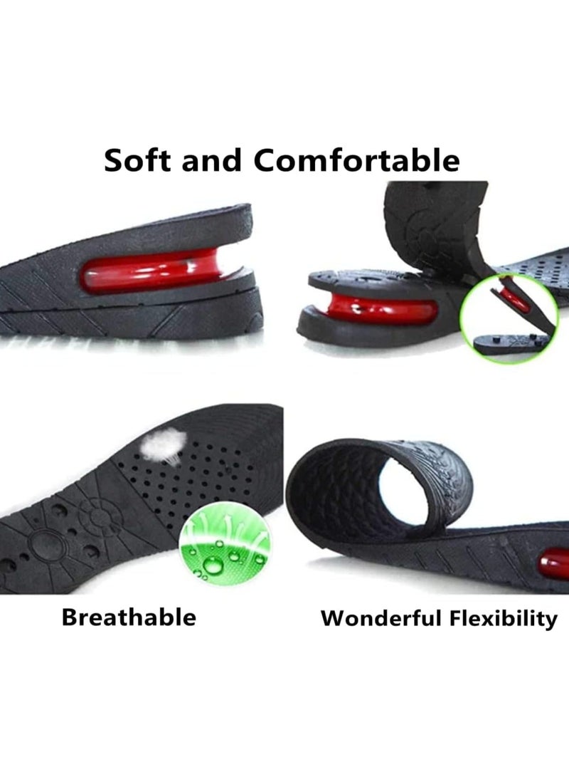 4 Layers Height Increasing Shoe Insoles - Includes 3cm 5cm or 6.5cm Boost Inserts - Invisible Height Increase Insole for Men & Women - Hidden Trainer Hight Increaser Pair - Image 4