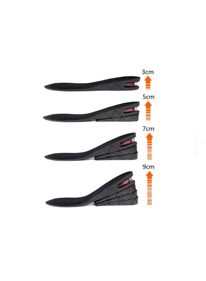 4 Layers Height Increasing Shoe Insoles - Includes 3cm 5cm or 6.5cm Boost Inserts - Invisible Height Increase Insole for Men & Women - Hidden Trainer Hight Increaser Pair - Image 2