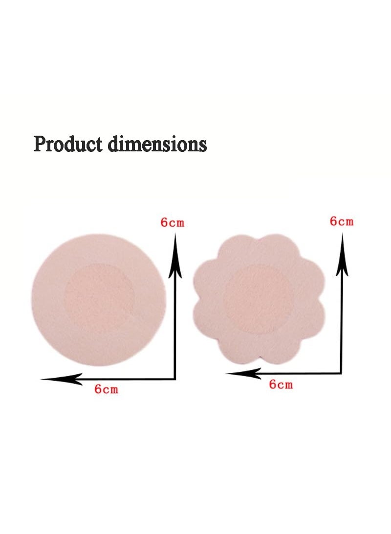 60 Pcs Skin Color Waterproof Disposable Nipple Covers Stickers, Invisible Breast Petal Pasties for Women Swimming Daily Wear - Image 2