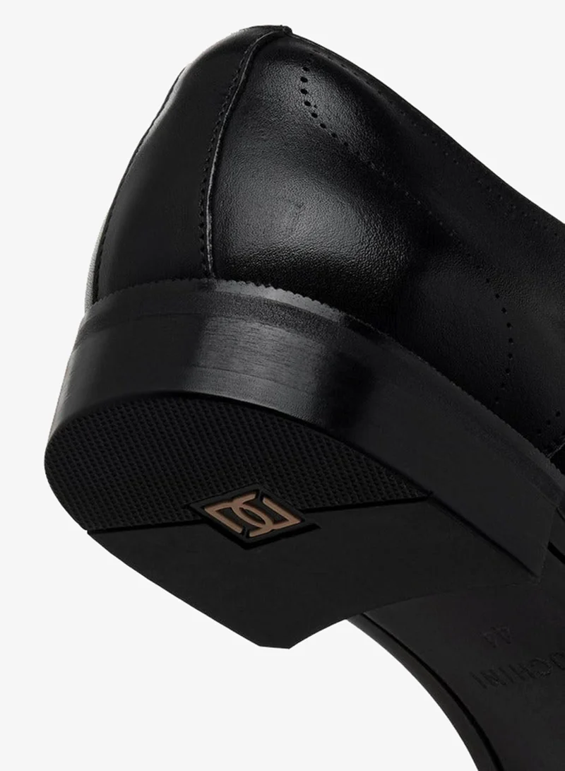 DUCHINI Black Men Slip-On Leather Monk Shoes for Men | Best Price UAE