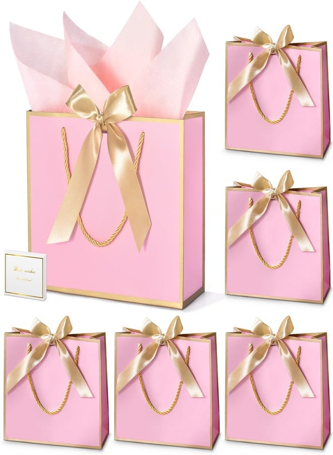 DOYIDE 30 Pcs Thank You Gift Bags with Tissue Paper, 9x7x3.1in Paper Gift Bags with Handles, Gift Wrap Bags with Bow Ribbon for Wedding Birthday Baby Shower Bridesmaid Party - Image 1
