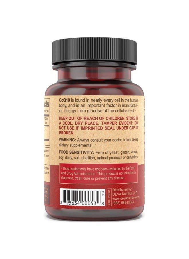 Deva Nutrition Vegan Vitamins Coenzyme Q10 100mg - Potent & Affordable in One Bottle - Chewable, 90 Tablets, (Pack of 1) - Image 3