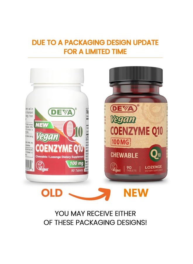 Deva Nutrition Vegan Vitamins Coenzyme Q10 100mg - Potent & Affordable in One Bottle - Chewable, 90 Tablets, (Pack of 1) - Image 2