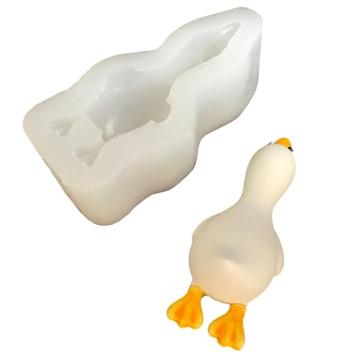 XMOX Lying Duck Silicone Mold, Ducks Chocolate Cake Mold for Candy Fondant Mousse Desserts, Ducking Candle Resin Mold for Soap Soy Wax DIY Handcraft - Image 1