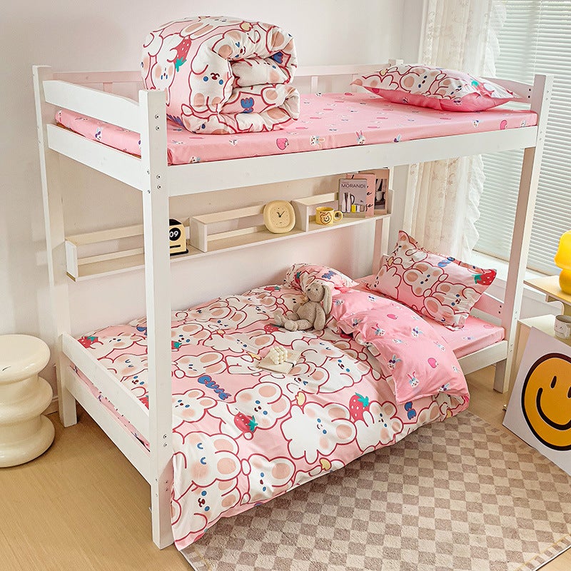 Modern Simple Ins Style Four-Piece Set Washable Non-Pilling Unit Student Dormitory Three-Piece Set One-Piece Delivery - Image 1
