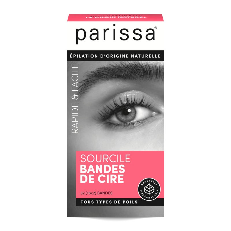 Parissa Natural Eyebrow Wax Strips | Beginner-Friendly, Gentle for Sensitive Skin & Fragrance-Free | Ready-to-Use Brow Waxing | 32 Strips (16 x 2) - Image 2