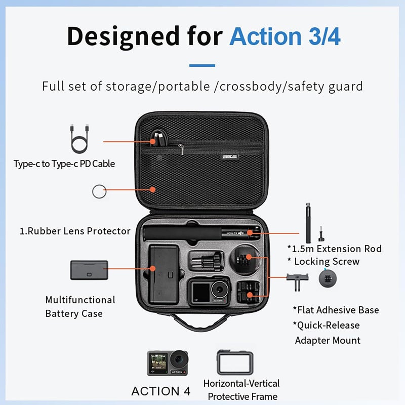 STARTRC Carrying Case for DJI Action 5/4/ 3（Adventure Combo - Image 4