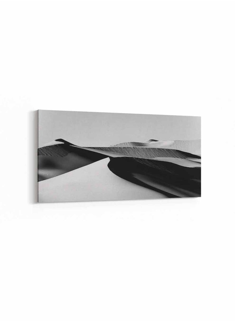 LOWHA Framed Canvas Wall Art Stretched Over Wooden Frame, Panorama Orientation Sand Dunes Painting, For Home, Living Room, Office Décor  - Image 5