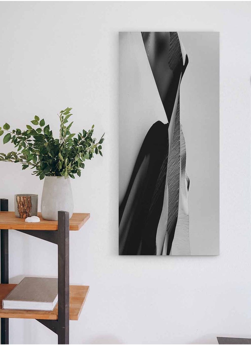 LOWHA Framed Canvas Wall Art Stretched Over Wooden Frame, Panorama Orientation Sand Dunes Painting, For Home, Living Room, Office Décor  - Image 1