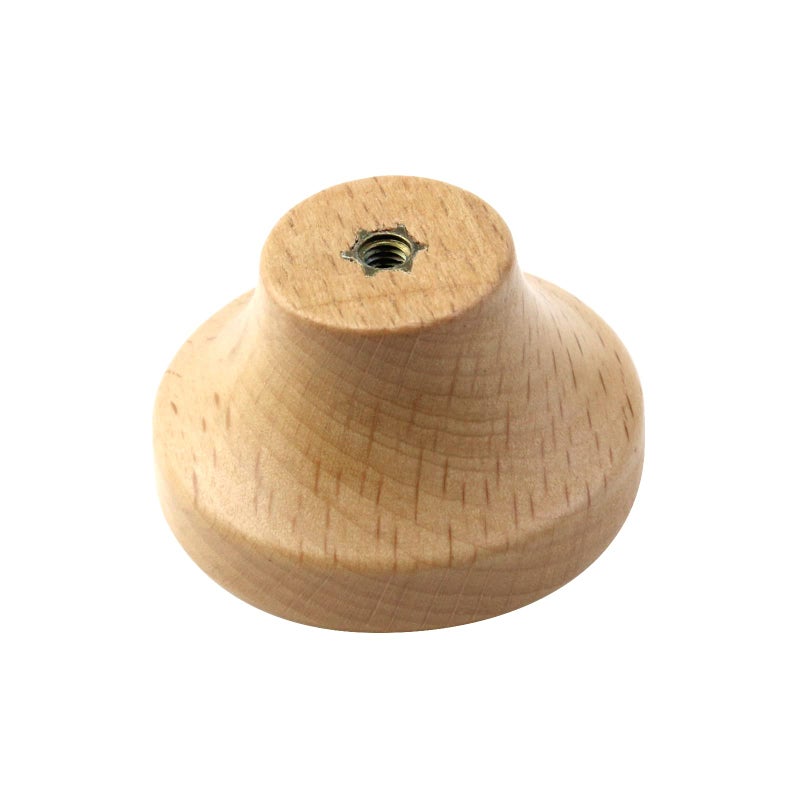 Pastlla 6Pcs Wood Drawer Knobs Wood Kitchen Round Knobs Cabinets Furniture Pull For Dresser Wardrobe Cupboard Drawer Knobs Pulls Handles (Beech  1.6"" Single Hole Knob) - Image 4