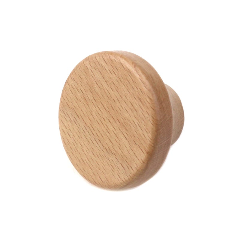 Pastlla 6Pcs Wood Drawer Knobs Wood Kitchen Round Knobs Cabinets Furniture Pull For Dresser Wardrobe Cupboard Drawer Knobs Pulls Handles (Beech  1.6"" Single Hole Knob) - Image 3