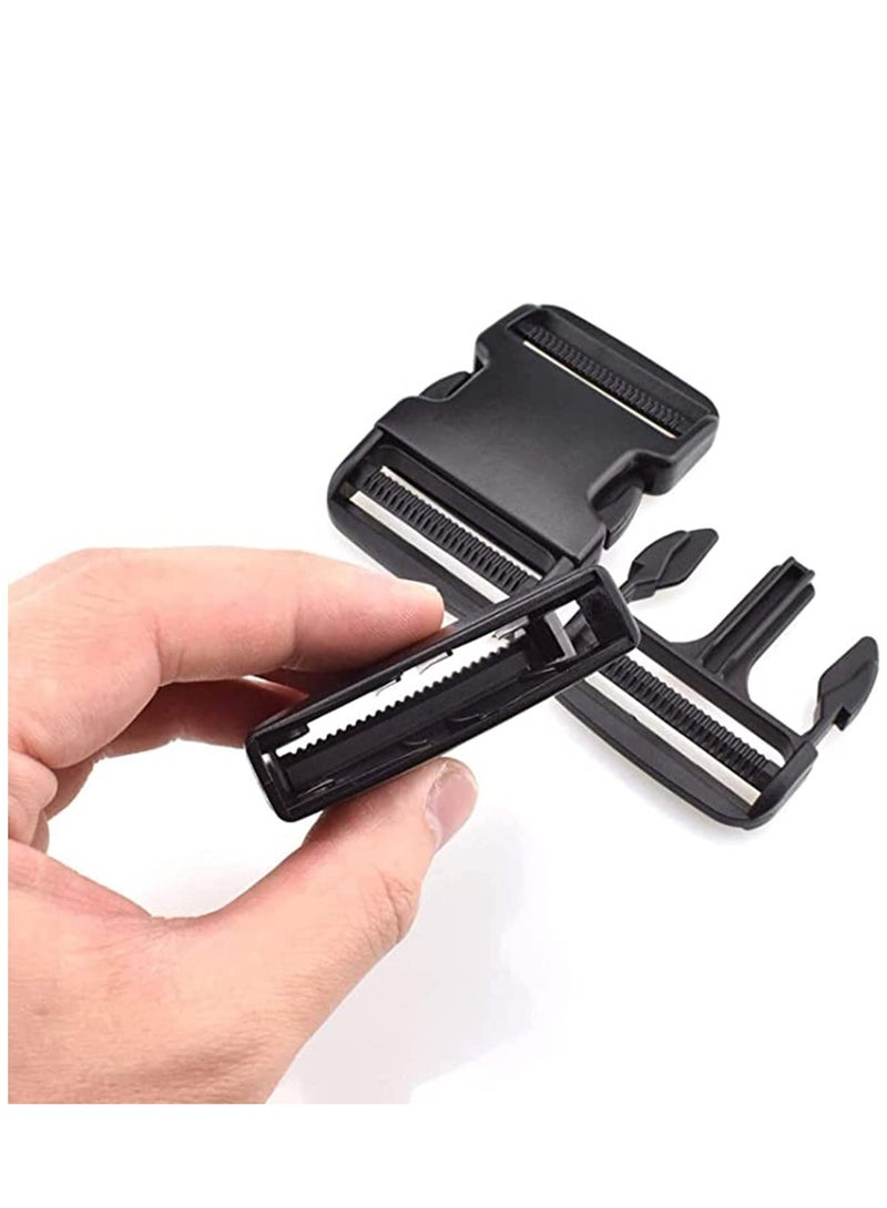 SYOSI 2" Plastic Buckle Quick Side Release Buckles with Dual Adjustable Clips Snaps Clasp Military Grade - Image 2