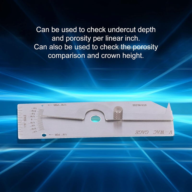 LiebeWH Single Welding Stainless Steel Undercut Inch Inspection with Clear Scale Weld Measuring Tool (Inch) - Image 4