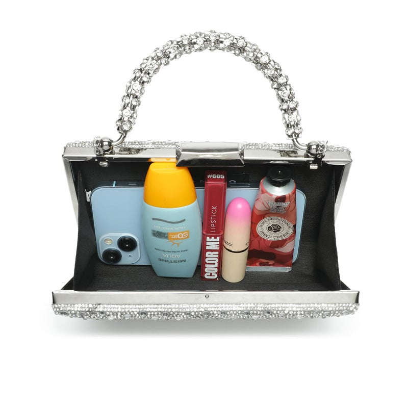 CARIEDO Women's Evening Bag Elegant Clutch Sophisticated Diamond Handbag Prom Wedding Party - Image 5