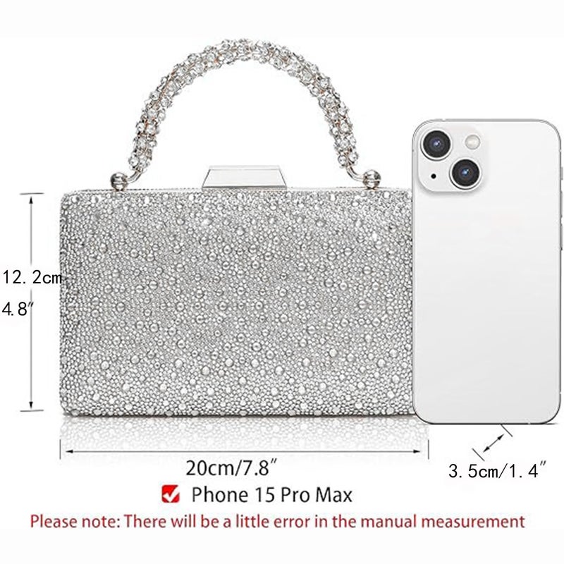 CARIEDO Women's Evening Bag Elegant Clutch Sophisticated Diamond Handbag Prom Wedding Party - Image 3