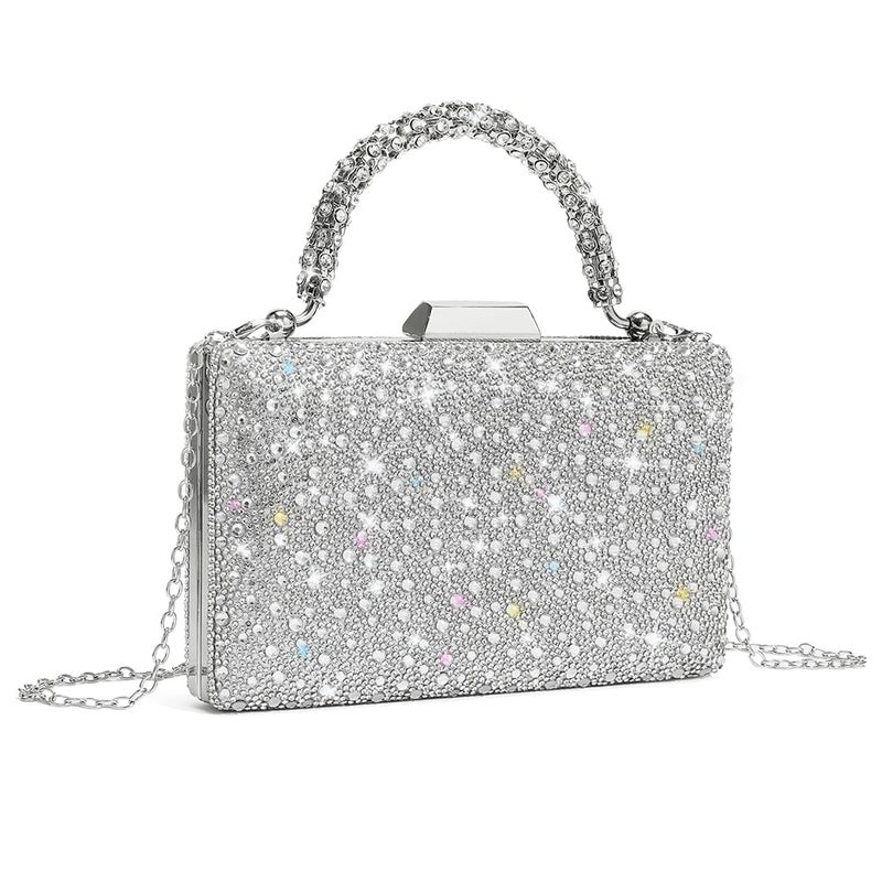 CARIEDO Women's Evening Bag Elegant Clutch Sophisticated Diamond Handbag Prom Wedding Party - Image 1