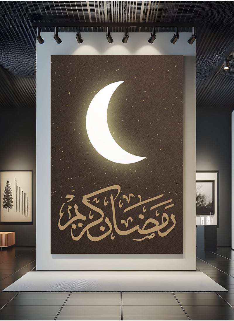 Canvas Wall Art Stretched Over Wooden Frame with Ramadan Kareem with Shining Crescent Painting - pzsku/ZA11838515215A7E14144Z/45/_/1736424409/0d591bfc-bd51-491a-bbaa-6ab25fd53eb2