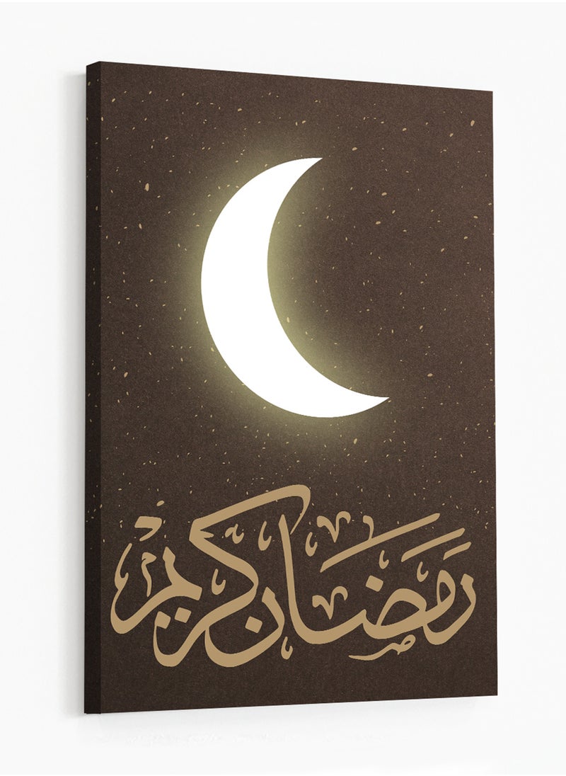 Canvas Wall Art Stretched Over Wooden Frame with Ramadan Kareem with Shining Crescent Painting - pzsku/ZA11838515215A7E14144Z/45/_/1736424410/0ae92d0d-7d09-4cf0-86ed-665fe9d0e1bc