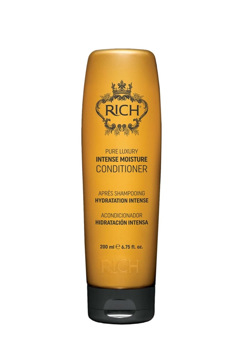 RICH RICH Moisture Conditioner for Damaged & Dry Hair - Moisturizing & Smoothing, Anti-frizz, Prevents Split Ends - Marula Oil & Cherry Blossom Extract - 6.75 oz - Image 1