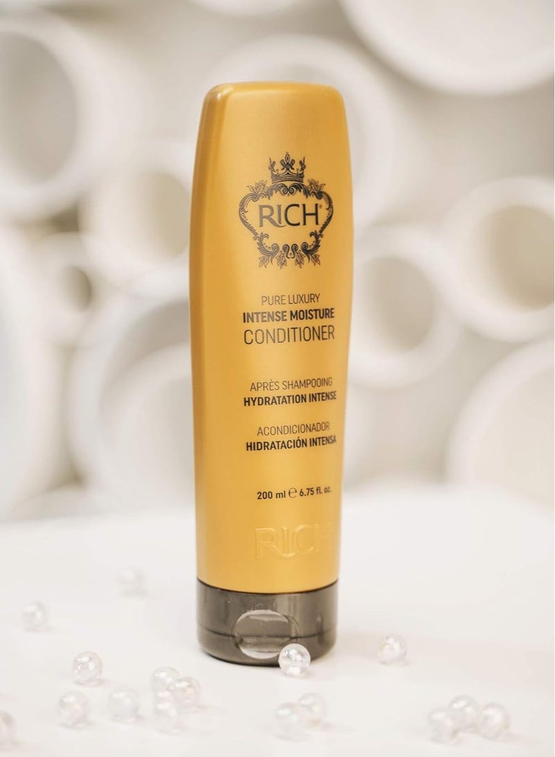RICH RICH Moisture Conditioner for Damaged & Dry Hair - Moisturizing & Smoothing, Anti-frizz, Prevents Split Ends - Marula Oil & Cherry Blossom Extract - 6.75 oz - Image 4