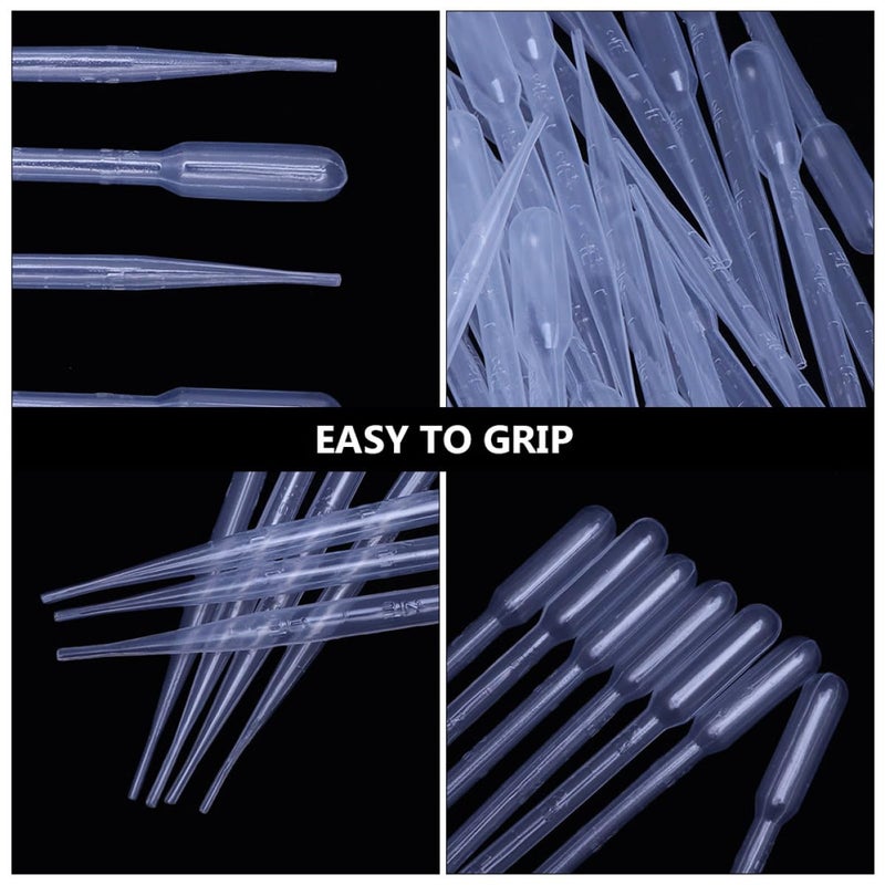 300pcs Disposable Plastic Droppers Graduated 3ml Pipettes Transfer Pipettes for Laboratory Essential Oils and Makeup Use - Image 4
