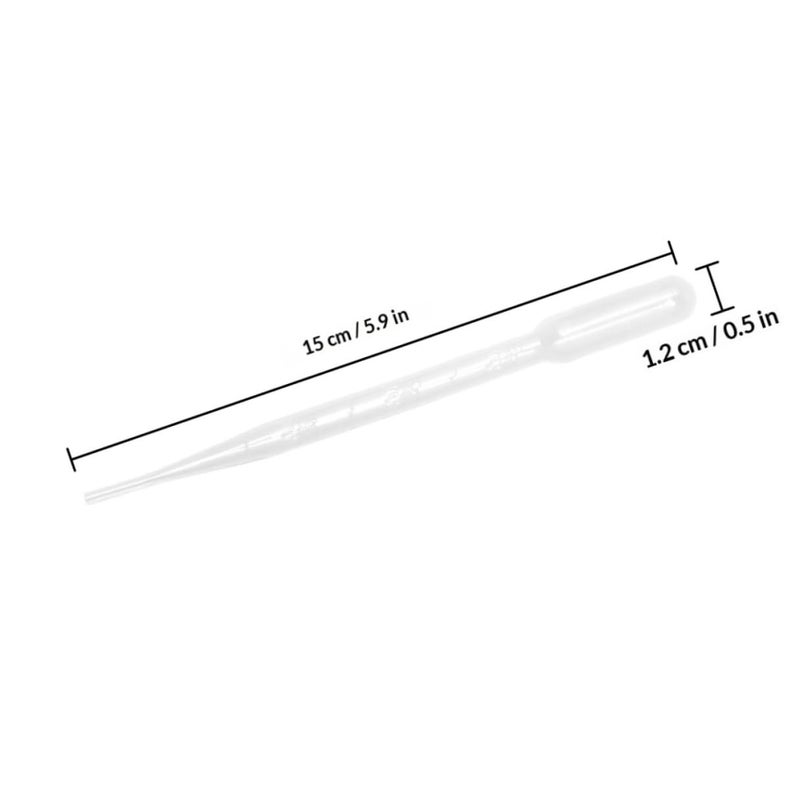 300pcs Disposable Plastic Droppers Graduated 3ml Pipettes Transfer Pipettes for Laboratory Essential Oils and Makeup Use - Image 2