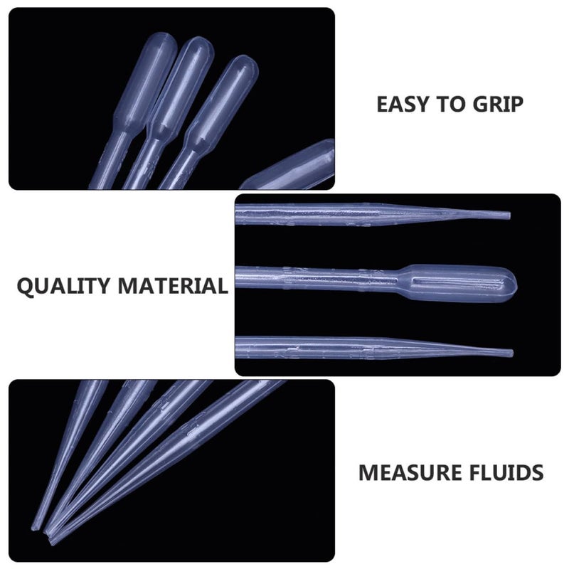 300pcs Disposable Plastic Droppers Graduated 3ml Pipettes Transfer Pipettes for Laboratory Essential Oils and Makeup Use - Image 5