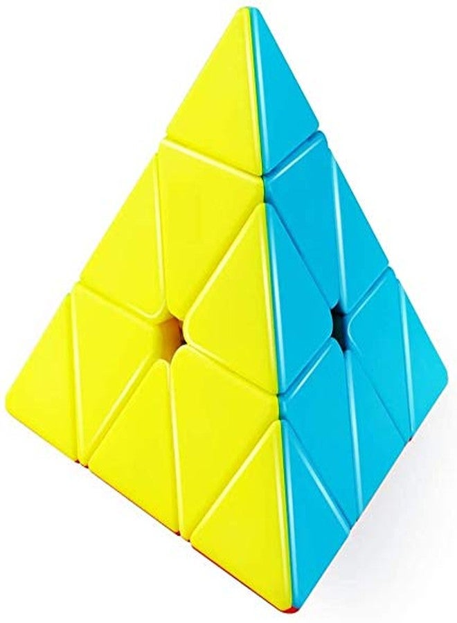 AUTHFORT Speed 2X2 Cube,Pyraminx Pyramid Triangle Stickerless High Speed 3X3X3 Sticker-Ed Cube (3 Pieces), Kid - Image 4
