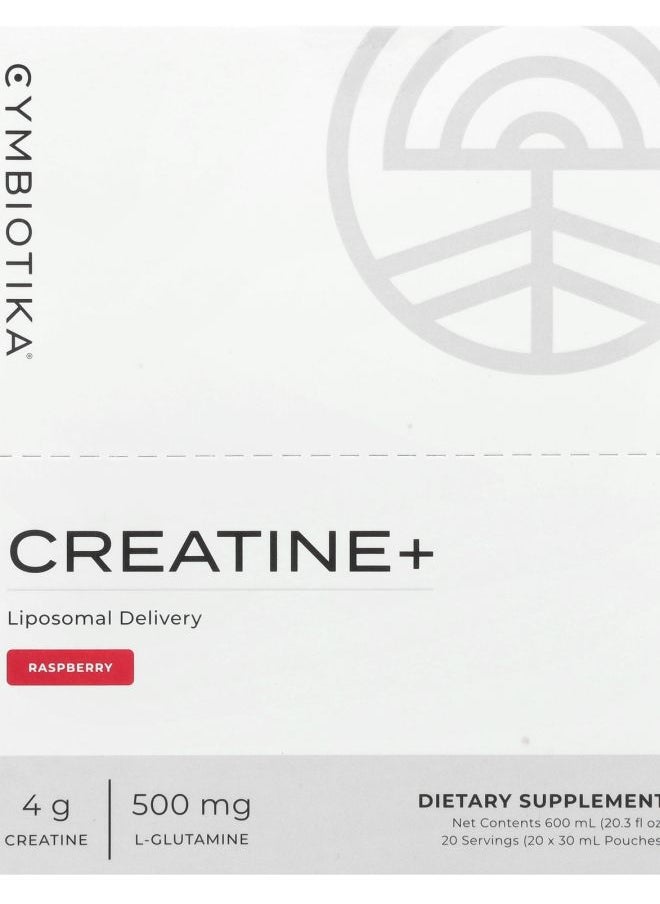 Cymbiotika - Creatine+ Raspberry 20 Pouches 30 ml Each - Image 1