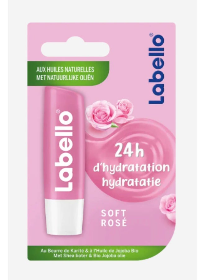 24H Melt-In Soft Rose Moisturizing Lip Balm - mineral oil free