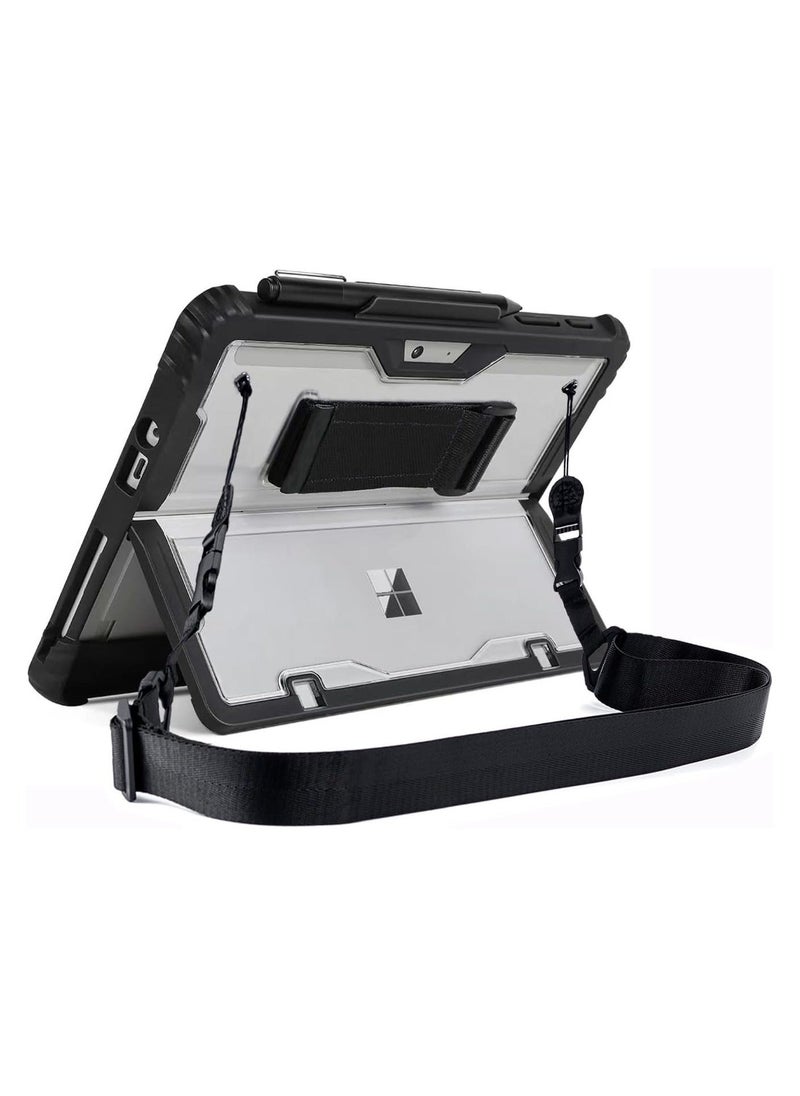 Case for Microsoft Surface Pro 11 (2024) Clear Durable Anti-Drop Smart Tablet Cover with Hand Strap Pen Holder and Shoulder  - Image 1