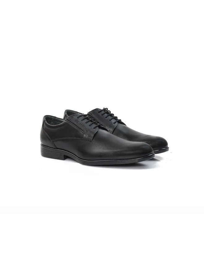 ATTILIO Men's Hush Lace up Derby Comfort Black Leather Work Office Formal Occasion Party Casual Wear Italian Design Premium Shoes