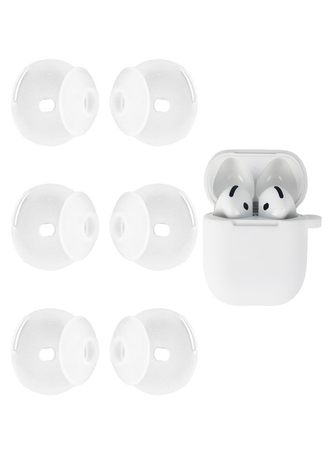 Adhiper 3 أزواج من نصائح الأذن خطافات الأذن لسماعات AirPods 4 سماعات أذن مانعة للضوضاء [غطاء علبة سماعات مضاف] خطافات أذن مضادة للانزلاق ملحقات سماعات الأذن (أبيض) - Image 1