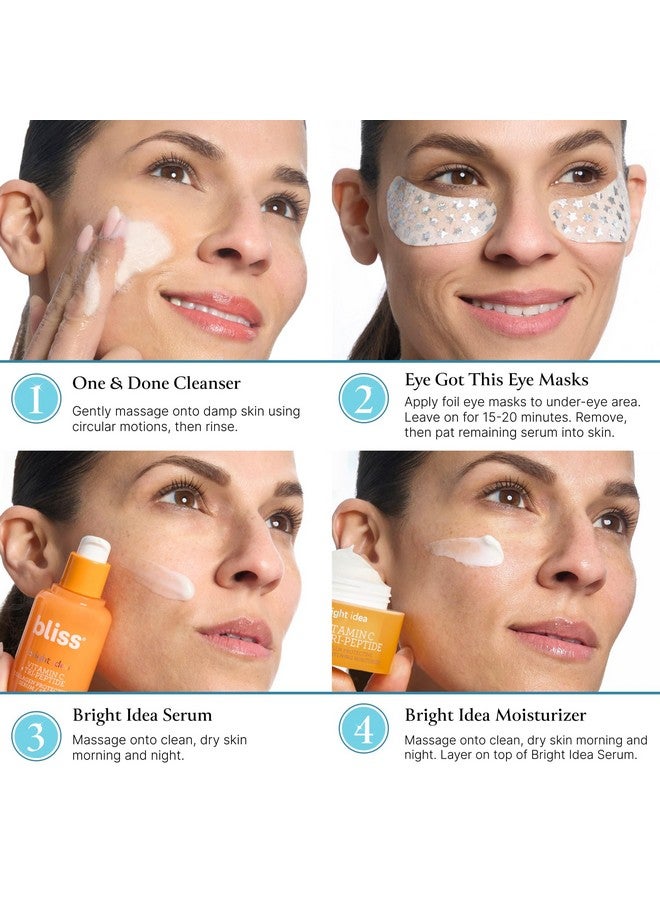 Bliss The Elder Millennial Kit Complete Skincare Essentials Set | Includes Daily Face Cleanser, Under Eye Masks, Brightening Vitamin C Serum and Moisturizer - Image 2