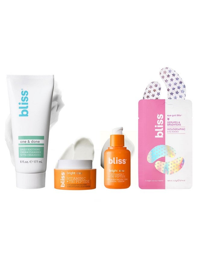 Bliss The Elder Millennial Kit Complete Skincare Essentials Set | Includes Daily Face Cleanser, Under Eye Masks, Brightening Vitamin C Serum and Moisturizer - Image 1