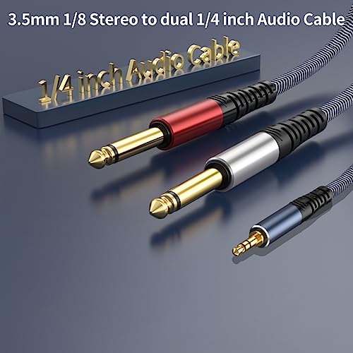 TAISUSAN 1/8 Stereo to Dual 1/4 Mono Cable 10ft, 3.5mm to Dual 1/4 Cable, 1/8 inch TRS Stereo to Dual 1/4 inch TRS Splitter - Image 5